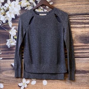 MICHAEL KORS Metallic Cut-out Detail Sweater